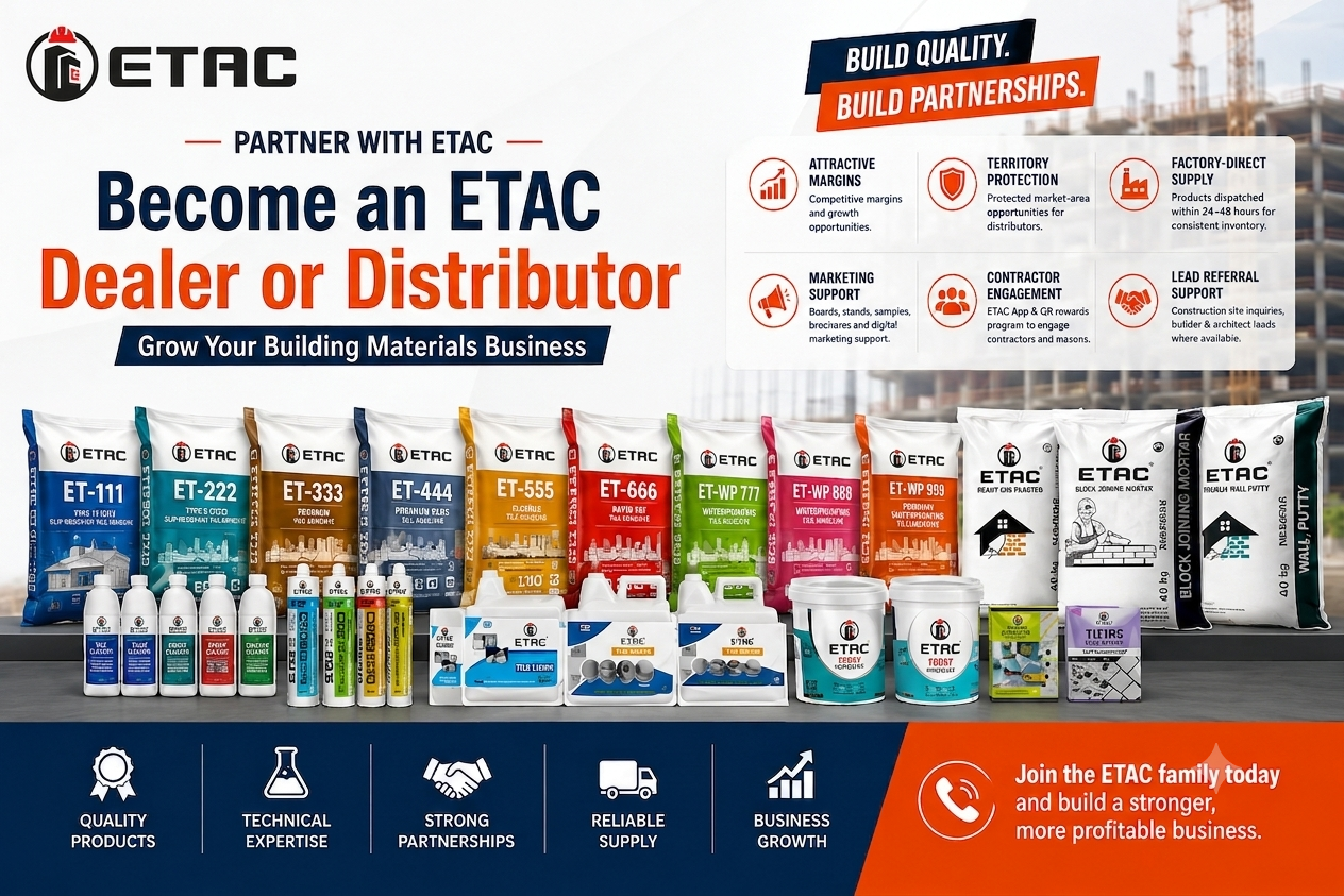 Become an ETAC Dealer or Distributor | ETAC Construction Chemicals