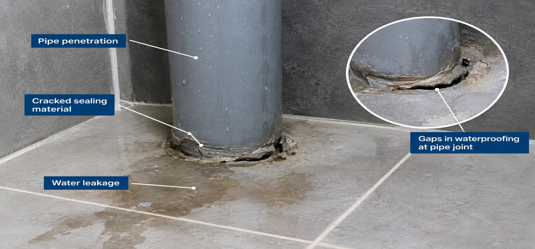 Why Bathroom Waterproofing Fails at Pipe Joints